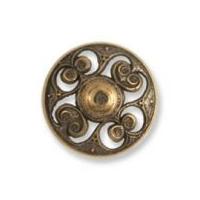 Impex Metal Filigree Buttons 20mm Bronze