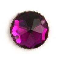 Impex Large Round Diamante Jewels Purple