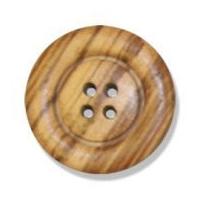 Impex Olive Wood 4 Hole Buttons 25mm Natural