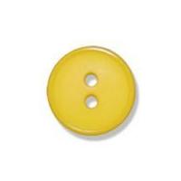 Impex 2 Hole Flat Top Narrow Rim Buttons 11mm Yellow