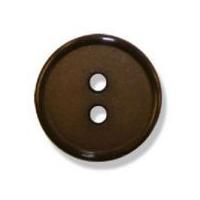 impex 2 hole flat top narrow rim buttons 18mm brown