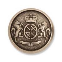 Impex Military Metal Crest Buttons Silver