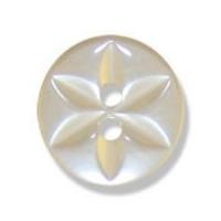 Impex Polyester Star Buttons 13mm Cream
