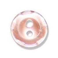 impex scalloped edge polyester buttons 17mm peach