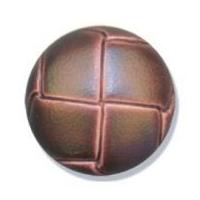 Impex Imitation Leather Shank Buttons 25mm Brown