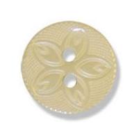 Impex Etched Flower Buttons 18mm Yellow