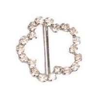 Impex Flower Diamante Buckle 12mm Silver