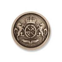 Impex Military Metal Crest Buttons Silver