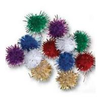 impex craft pompoms metallic assorted