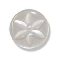 Impex Polyester Star Buttons 13mm White