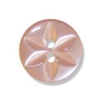 Impex Polyester Star Buttons 13mm Peach