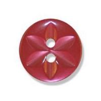 Impex Polyester Star Buttons 13mm Red