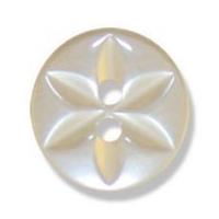 Impex Polyester Star Buttons 17mm Cream