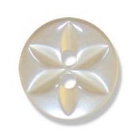 impex polyester star buttons 17mm cream