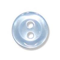 Impex Scalloped Edge Polyester Buttons 13mm Pale Blue