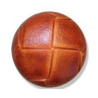 Impex Imitation Leather Shank Buttons 25mm Russet