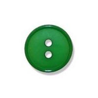 Impex 2 Hole Flat Top Narrow Rim Buttons 11mm Emerald Green