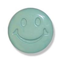 Impex Smiley Face Buttons Turquoise Green