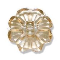 Impex Clear Flower Buttons 24mm Beige