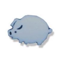 Impex Pig Shape Buttons 15mm Blue