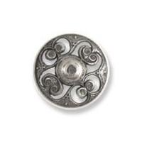 Impex Metal Filigree Buttons 15mm Antique Silver