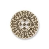 Impex Metal 4 Hole Flower Buttons 20mm Copper