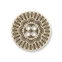 impex metal 4 hole flower buttons 24mm copper