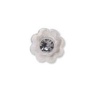 Impex Iridescent Faceted Buttons White