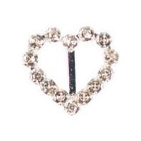 impex heart diamante buckle 8mm silver