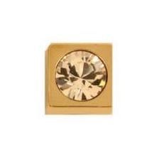 impex square swarovski stone buttons 10mm gold