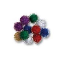 impex craft pompoms metallic assorted