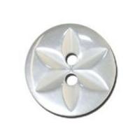 impex pearilsed star buttons 13mm pearl white