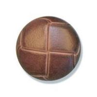 Impex Imitation Leather Shank Buttons 24mm Brown