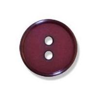 impex 2 hole flat top narrow rim buttons 15mm burgundy