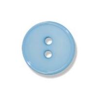 impex 2 hole flat top narrow rim buttons 15mm pale blue