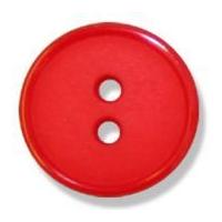 impex 2 hole flat top narrow rim buttons 24mm red