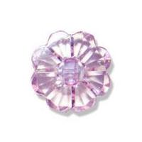 Impex Clear Flower Buttons 15mm Lilac