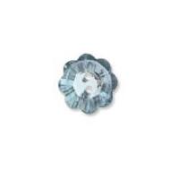 Impex Diamante Flower Buttons Turquoise