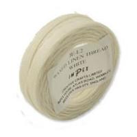 Impex Waxed Linen Thread 23m White