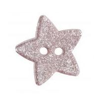Impex Glitter Star Plastic Buttons Light Pink