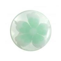 Impex Flower Pattern Shank Buttons Pale Green
