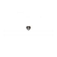 impex 2 hole heart shape buttons grey