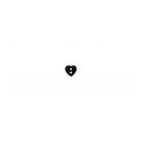 Impex 2 Hole Heart Shape Buttons Black