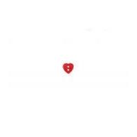 Impex 2 Hole Heart Shape Buttons Red