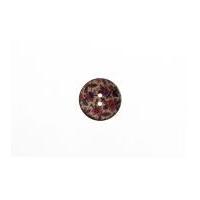 impex round floral print fancy coconut buttons brown