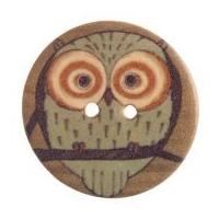 impex round owl patterned buttons