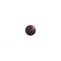 impex round imitation leather emblem buttons red brown