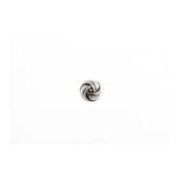 Impex Rose Swirl Metal Shank Buttons Silver