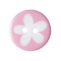 impex flower print round buttons light pink