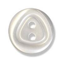 Impex Pearlised Triangle Blouse Buttons 13mm Pearl White